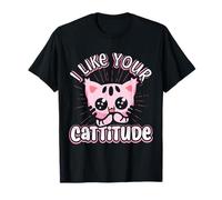 Divertente Gatto I Like Your Cattitude, Idea Regalo Maglietta
