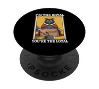 Divertente gatto in scatola I'm The Royal Tu sei il gatto leale PopSockets PopGrip Adesivo