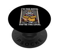 Divertente gatto in scatola I'm The Royal Tu sei il gatto leale PopSockets PopGrip Adesivo