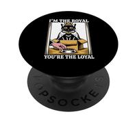 Divertente gatto in scatola I'm The Royal Tu sei il gatto leale PopSockets PopGrip Adesivo