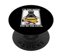 Divertente gatto in scatola I'm The Royal Tu sei il gatto leale PopSockets PopGrip Adesivo