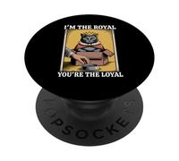 Divertente gatto in scatola I'm The Royal Tu sei il gatto leale PopSockets PopGrip Adesivo