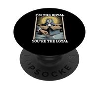 Divertente gatto in scatola I'm The Royal Tu sei il gatto leale PopSockets PopGrip Adesivo