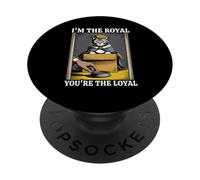 Divertente gatto in scatola I'm The Royal Tu sei il gatto leale PopSockets PopGrip Adesivo