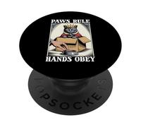 Divertente gatto in scatola zampe regola mani obbedire gatto amante gatto PopSockets PopGrip Adesivo