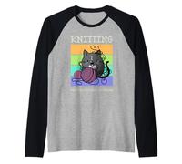 Divertente Gatto Lavorato a Maglia Accogliente mistero perché omicidio è Sbagliato Sleuth Maglia con Maniche Raglan