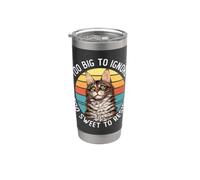 Divertente gatto Maine Coon troppo grande per ignorare troppo dolce per resistere Bicchiere termico in acciaio inox doppia parete