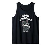 Divertente Gatto Meow You Doin? Simpatico Gatto Kawaii Kitty Cool Cat Meow Canotta