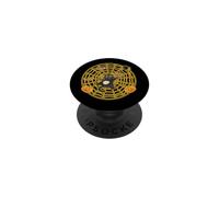 Divertente gatto nero aggrovigliato nel web PopSockets PopGrip Adesivo