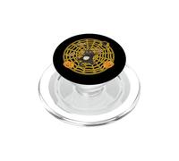 Divertente gatto nero aggrovigliato nel web PopSockets PopGrip per MagSafe