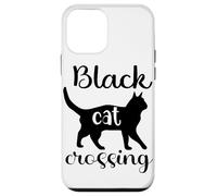 Divertente gatto nero che attraversa il gatto nero scherzo divertente Custodia per iPhone 12 mini