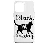 Divertente gatto nero che attraversa il gatto nero scherzo divertente Custodia per iPhone 13 Pro Max