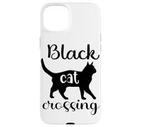Divertente gatto nero che attraversa il gatto nero scherzo divertente Custodia per iPhone 15 Plus