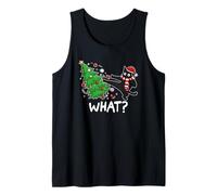 Divertente Gatto Nero Che Fa Karate spingendo L'Albero di Natale Cosa? Canotta