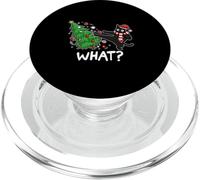 Divertente gatto nero che fa karate spingendo l'albero di Natale Cosa? PopSockets PopGrip per MagSafe