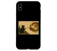Divertente gatto nero che raggiunge la zampa Art Meme regalo Custodia per iPhone XS Max