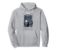 Divertente Gatto Nero di Halloween Il Mio Nome è Karma Felpa con Cappuccio