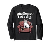 Divertente gatto obbedienza ottenere un cane gatti Maglia a Manica