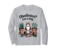 Divertente gatto obbedienza ottenere un cane gatti Maglia a Manica