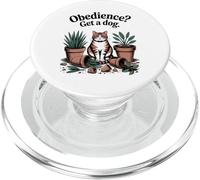 Divertente gatto obbedienza ottenere un cane gatti PopSockets PopGrip per MagSafe