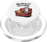 Divertente gatto obbedienza ottenere un cane gatti PopSockets PopGrip per MagSafe