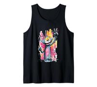 Divertente Gatto Pace Graffiti Pop Carattere Grafico Arte Segno Canotta