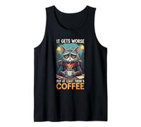 Divertente gatto peggiora ma almeno c'è caffè Canotta