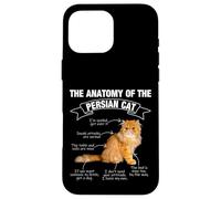 Divertente gatto persiano mamma papà miao Custodia per iPhone 16 Pro Max