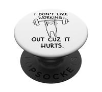 Divertente gatto pigro allenamento umorismo per gli odiatori di esercizi e fan degli animali domestici PopSockets PopGrip Adesivo