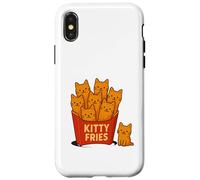 Divertente gatto proprietario & regali gattino patatine fritte cibo gioco di parole gatto Custodia per iPhone X/XS