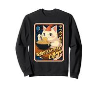 Divertente Gatto Ramen Giappone Kawaii Anime Amanti Gatto Felpa
