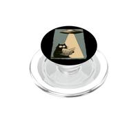 Divertente gatto rapito UFO rapimento vintage poster alieno gattino PopSockets PopGrip per MagSafe