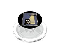 Divertente gatto rapito UFO rapimento vintage poster alieno gattino PopSockets PopGrip per MagSafe