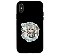 divertente gatto retrò gattino APPENDERE IL VENERDÌ ARRIVARE UFFICIO UFF Custodia per iPhone X/XS