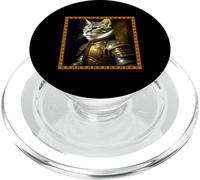 Divertente gatto ritratto medievale rinascimento pittura a olio Pet PopSockets PopGrip per MagSafe