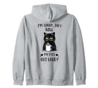 Divertente Gatto Sarcastico Che Alza Gli Occhi al caffè, Felpa con Cappuccio