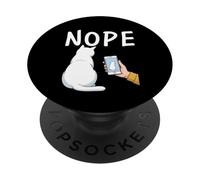 Divertente gatto sarcastico Nope PopSockets PopGrip Adesivo