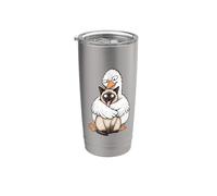 Divertente gatto siamese sarcastico imbarazzante sciocco occa hugger umorismo Bicchiere termico in acciaio inox doppia parete