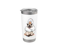 Divertente gatto siamese sarcastico imbarazzante sciocco occa hugger umorismo Bicchiere termico in acciaio inox doppia parete