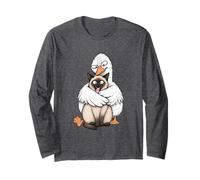 Divertente Gatto Siamese Sarcastico imbarazzante Sciocco occa Hugger Umorismo Maglia a Manica