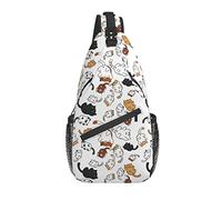 Divertente Gatto Sling Zaino Cat Petto Borse Crossbody Borsa a Tracolla Animale per Uomo Donna Ragazzi Ragazze