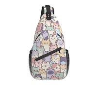 Divertente Gatto Sling Zaino Cat Petto Borse Crossbody Borsa a Tracolla Animale per Uomo Donna Ragazzi Ragazze