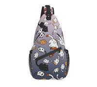 Divertente Gatto Sling Zaino Cat Petto Borse Crossbody Borsa a Tracolla Animale per Uomo Donna Ragazzi Ragazze