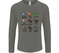 Divertente Gatto Supereroi Uomo Maniche