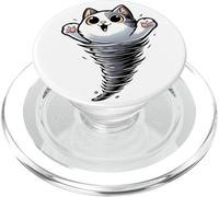 Divertente gatto Tornado Storm Chaser Meteorologo amante degli animali PopSockets PopGrip per MagSafe