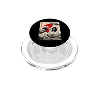 Divertente gatto UFO Abduction Great Wave Kanagawa Anime Cat Ramen PopSockets PopGrip per MagSafe