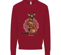 Divertente Gatto Vichingo Il Conquistatore Felpa Per Bambini