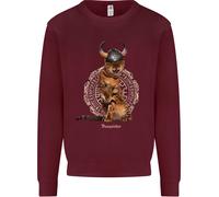 Divertente Gatto Vichingo Il Conquistatore Felpa Per Bambini