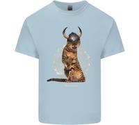Divertente Gatto Vichingo Il Conquistatore Maglietta Bambini