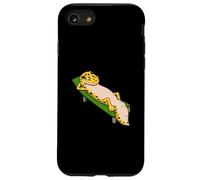 Divertente geco che prende il sole con disegno di cartoni animati carino rilassante animale Custodia per iPhone SE (2020) / 7/8